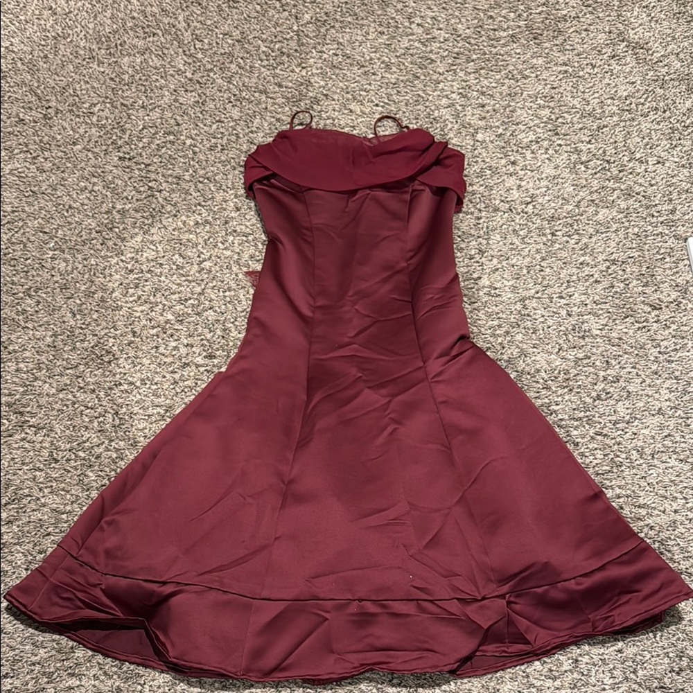 Elegant Burgundy Dress